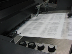 超薄紙を高速で印刷