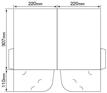 A4紙製ダブルポケットホルダー（厚口タイプ） / オリジナルグッズの加 